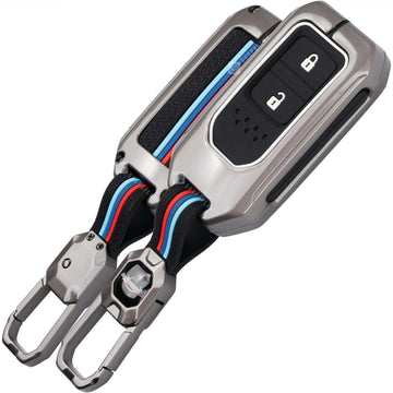 SHOPOFLUX metal Key Cover Compatible for Honda Elevate | BRV | WRV | CRV | Jazz | City 2 Button Smart Key Copy