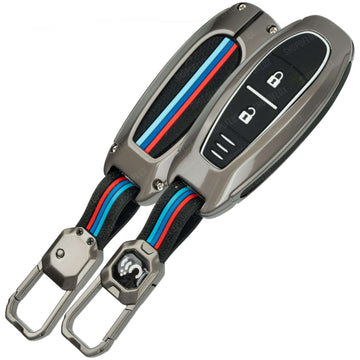 SHOPOFLUX Metal Key Cover Compatible with Baleno | Breeza | S Cross | Ciaz | Swift 2 Button Smart Key