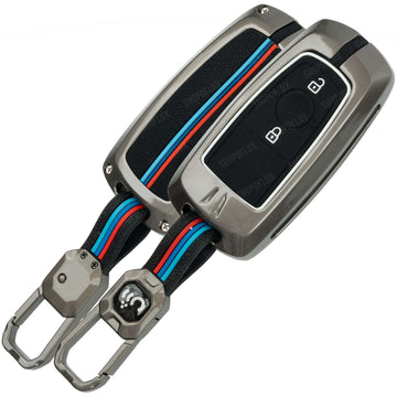 SHOPOFLUX Metal Key Cover Compatible for New Ford Ecosport Titanium