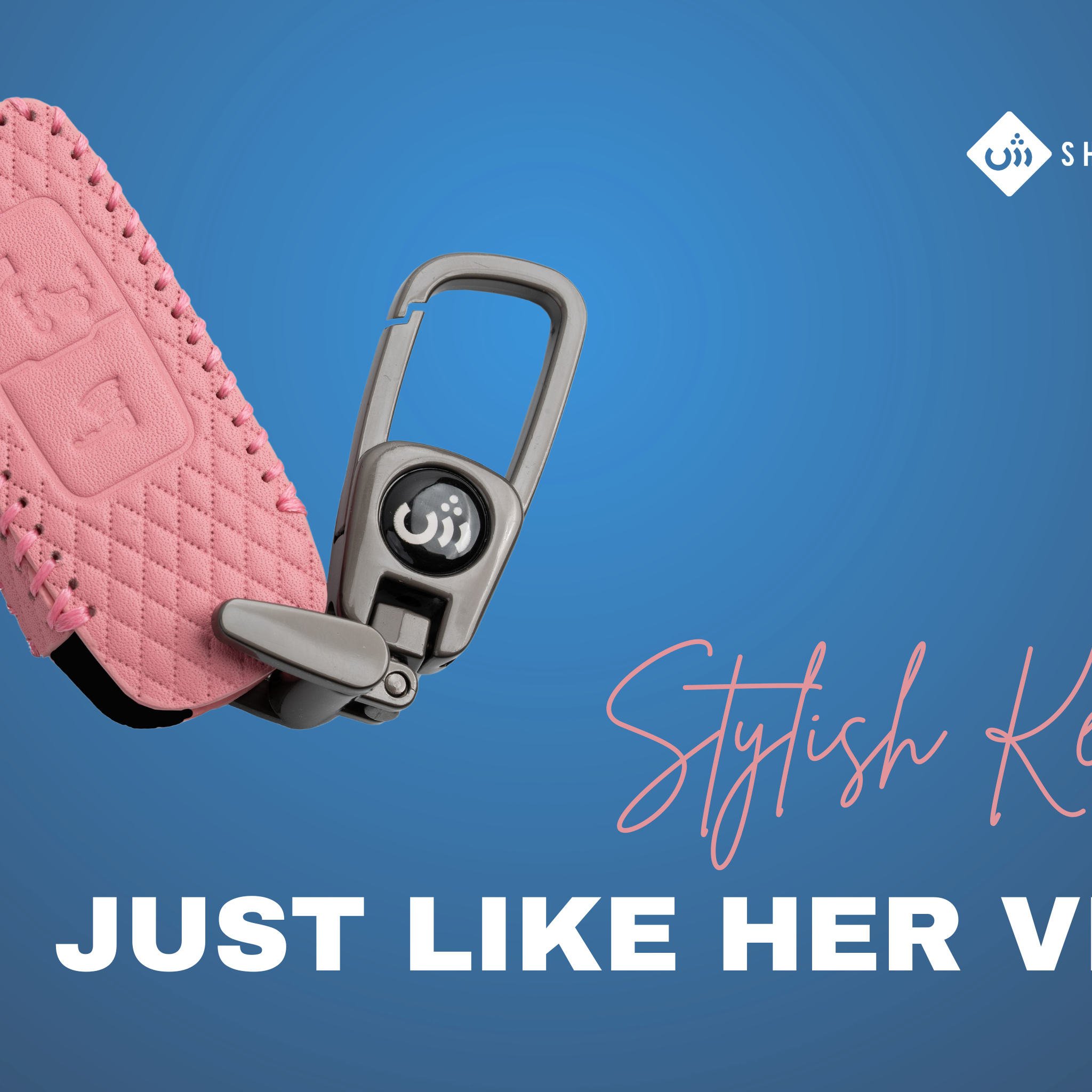 Style Meets Protection: Premium Pink Leather Key Covers for Honda Activa & Aerox by SHOPOFLUX
