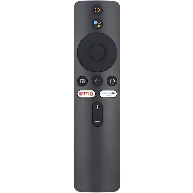 Mi remote design with a circular navigation control, Netflix shortcut and a vertical volume rocker