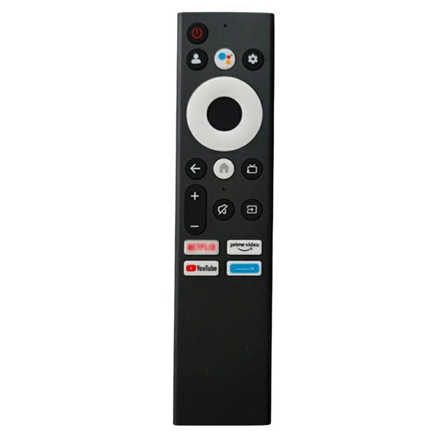 SNU-1 remote design with a white navigation ring, vertical volume and channel rockers and streaming shortcuts