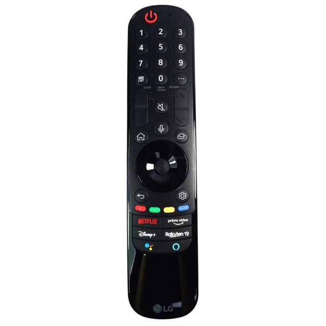 LG LG-2 Magic Remote design with a number keypad, scroll-wheel navigation and streaming shortcuts