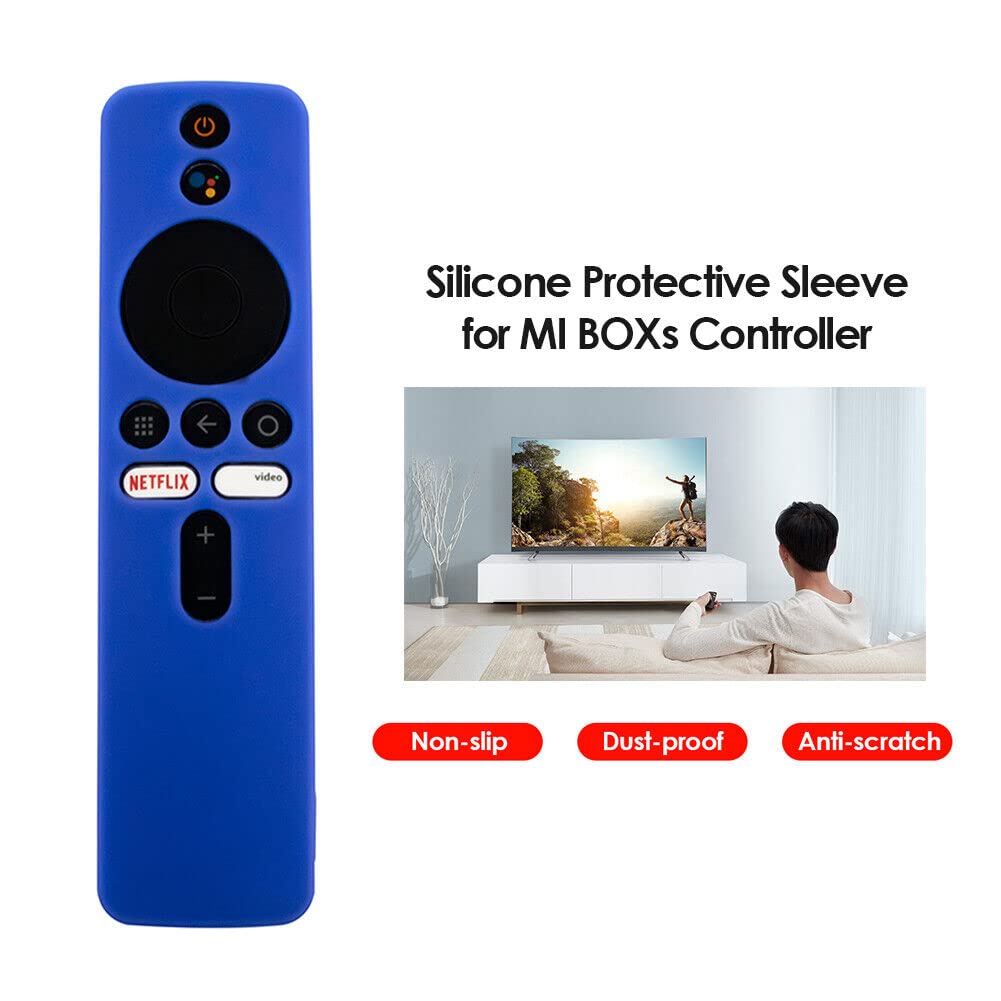 Shopoflux Silicone Remote Cover for Mi Smart TV and Mi TV Stick/MI Box S / 3S / MI 4X / 4A Smart LED TV  (Blue) Shopoflux