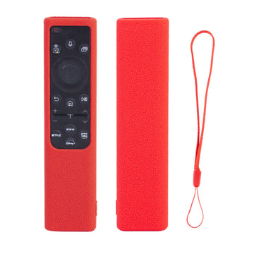 SHOPOFLUX Silicone Tv Remote Cover Compatible with Samsung Smart Tv Remote Without Sollar [Remote NOT Included] (Red) Shopoflux