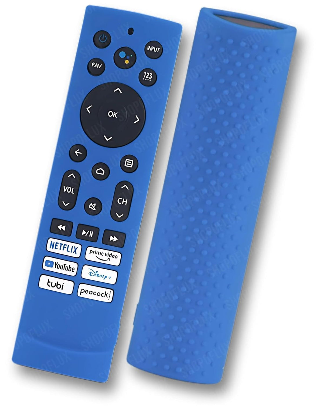 Shopoflux Silicone TV Remote Cover Compatible with Hisense Smart TV Remote VU GloLED Series Tv Remote Cover [Remote NOT Included] (Blue) Shopoflux