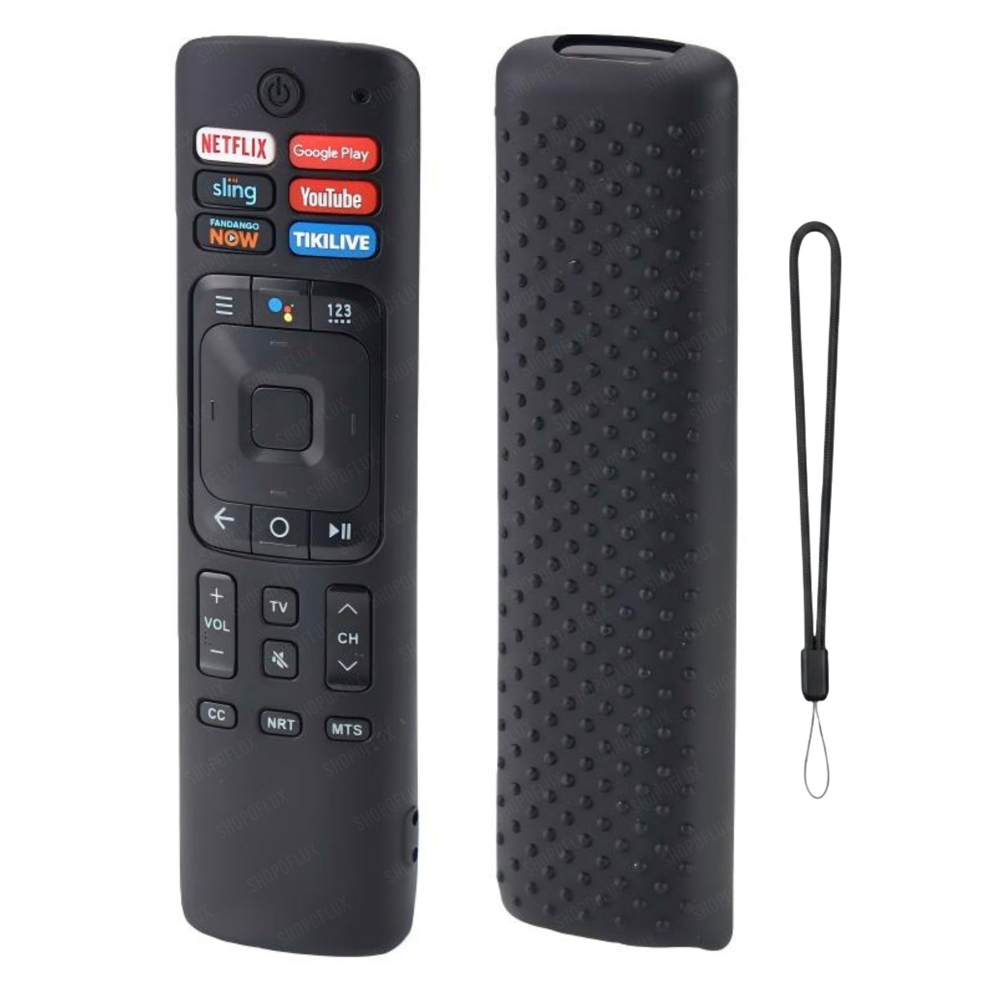 SHOPOFLUX Silicone TV Remote Cover Compatible with Hisense Smart TV Remote [Remote NOT Included] (Black) Shopoflux