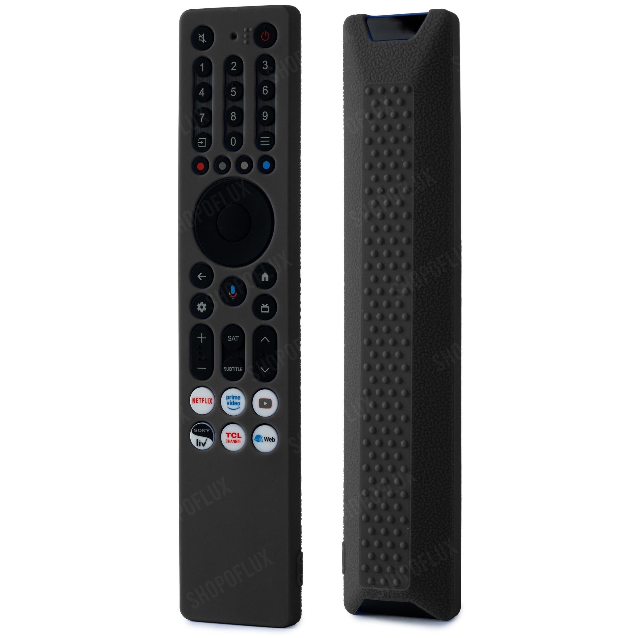 SHOPOFLUX Silicone TV Remote Cover Compatible with TCL Tv Remote RC833A 4K QLED Google TV Protective Case [Remote NOT Included] (Black) Shopoflux