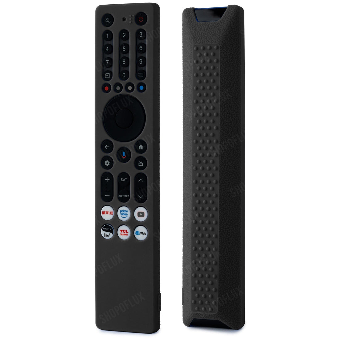 SHOPOFLUX Silicone TV Remote Cover Compatible with TCL Tv Remote RC833A 4K QLED Google TV Protective Case [Remote NOT Included] (Black) Shopoflux
