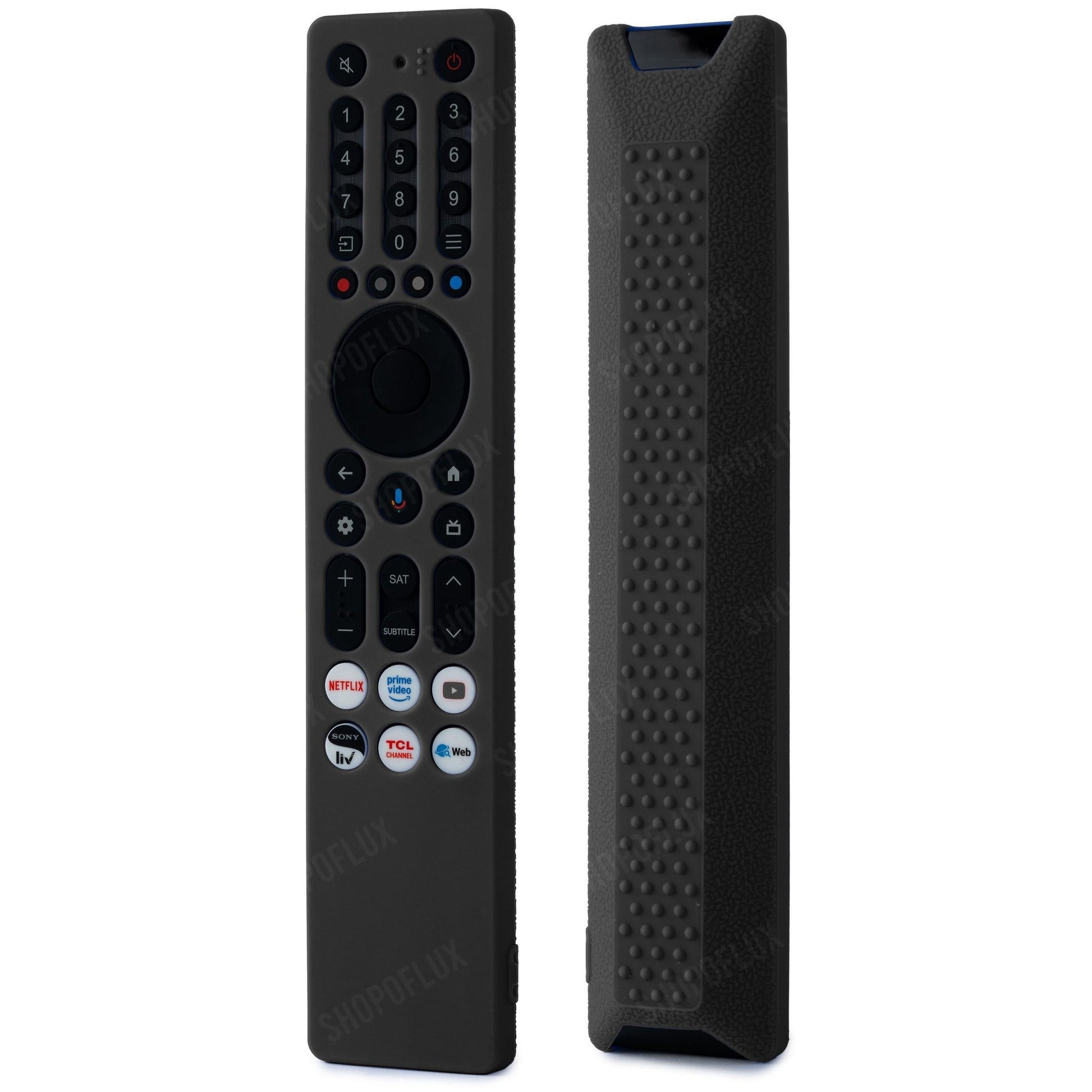 SHOPOFLUX Silicone TV Remote Cover Compatible with TCL Tv Remote RC833A 4K QLED Google TV Protective Case [Remote NOT Included] (Black) Shopoflux