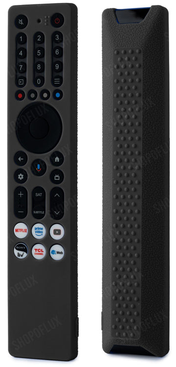 SHOPOFLUX Silicone TV Remote Cover Compatible with TCL Tv Remote RC833A 4K QLED Google TV Protective Case [Remote NOT Included] (Black)
