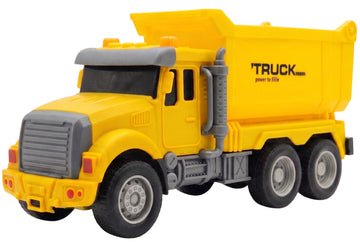 SHOPOFLUX Construction Dumper Truck Toy with Friction Powered Push and Go Truck Toys for Kids, Boys and Girls Aged 3+ Year
