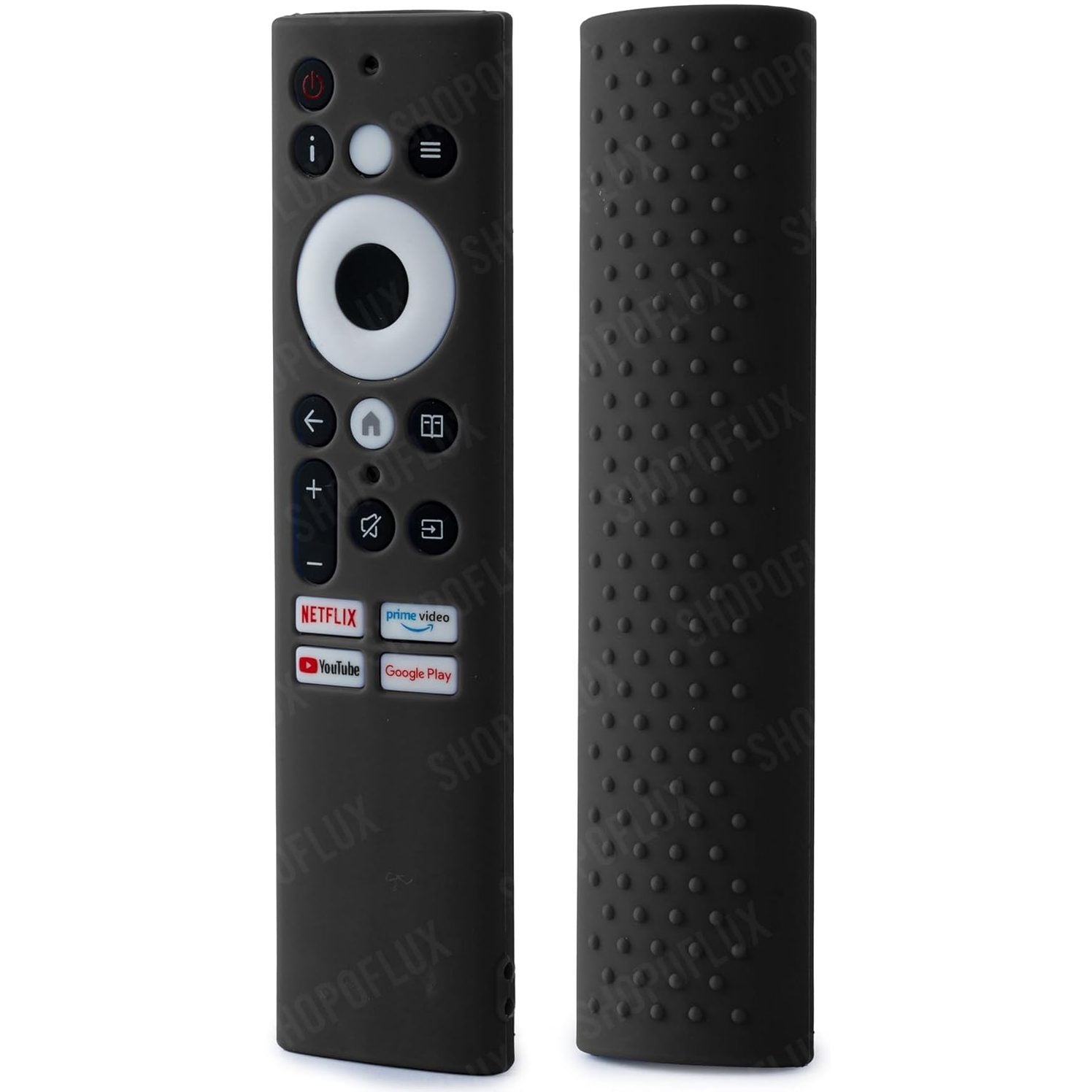 Shopoflux Silicone Cover case Compatible with Sansui Croma Haier Blaupunkt Motorola Smart Tv Remote Protective Case [Remote NOT Included] (Black) Shopoflux