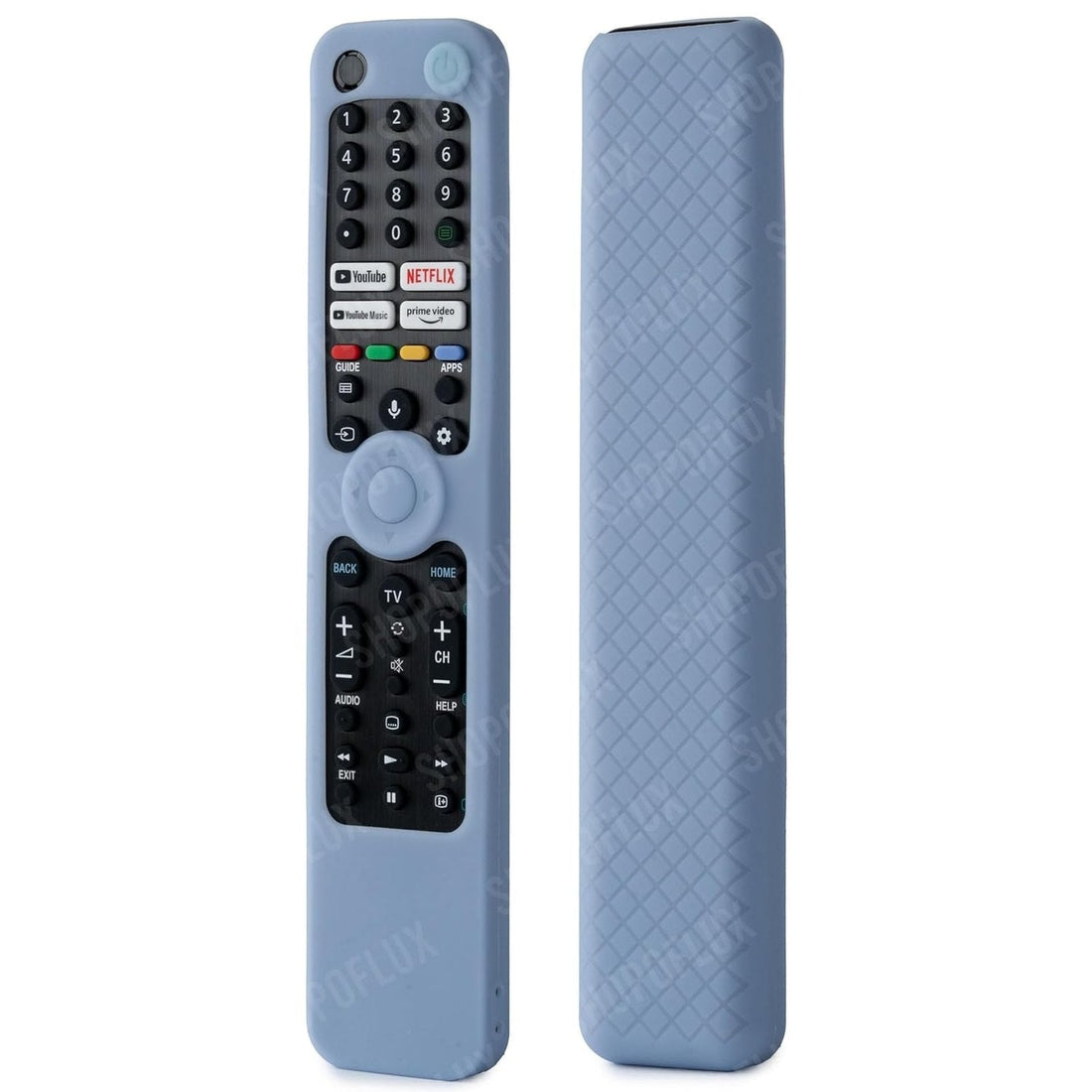 SHOPOFLUX Silicone Heavy Duty Armor Case Cover Compatible with Sony Smart Tv Voice Remote RMF-TX520P A80J X80J X85J X90J X95J Remote Cover [Remote NOT Included] (Blue) Shopoflux