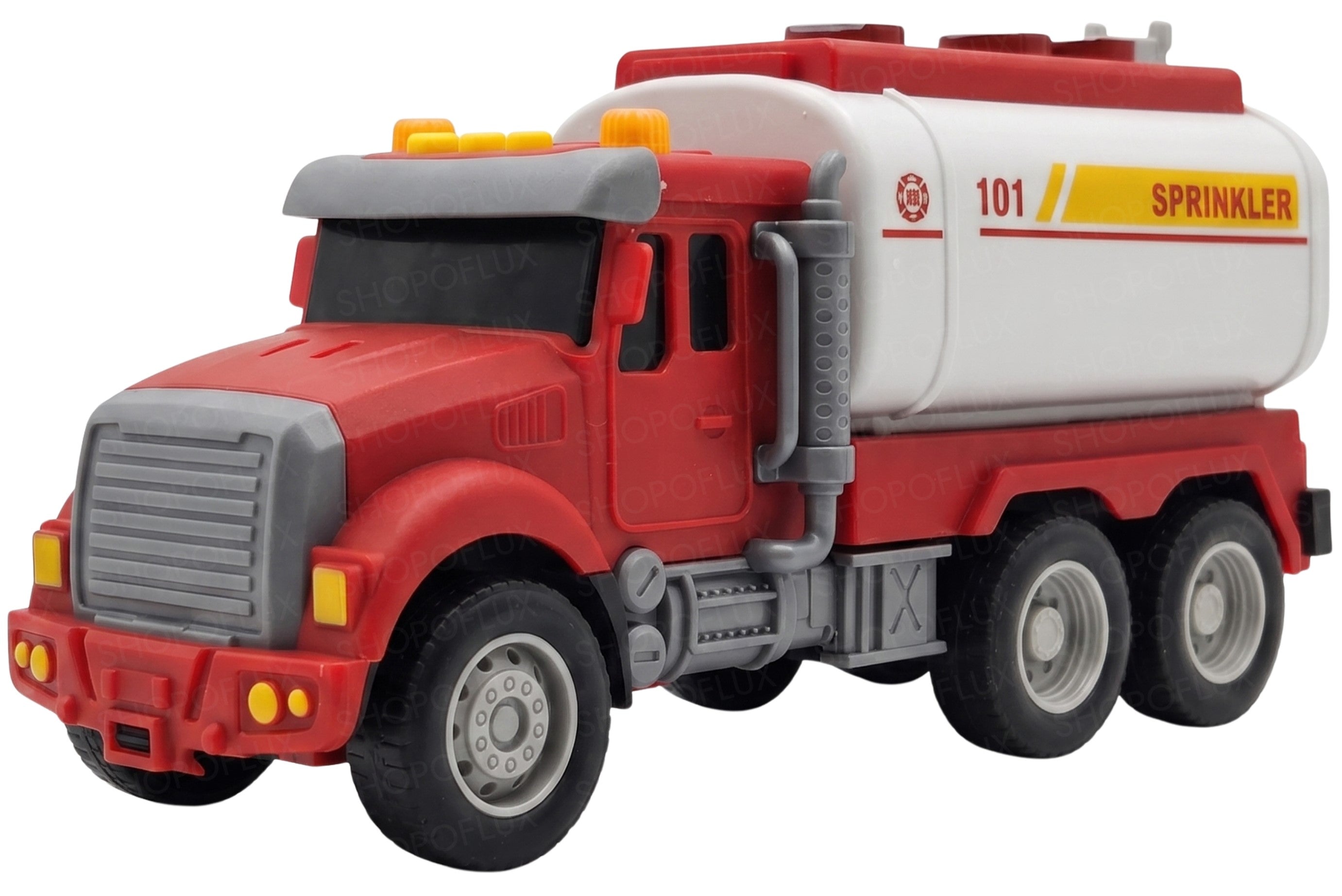 SHOPOFLUX Construction Tanker Truck Toy with Friction Powered Push and Go Truck Toys for Kids, Boys and Girls Aged 3+ Year