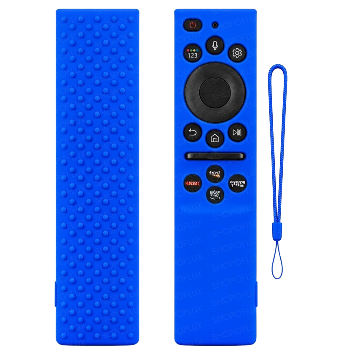 SHOPOFLUX Silicone Tv Remote Cover Compatible with Samsung Smart Tv Remote Without Sollar [Remote NOT Included] (Blue)