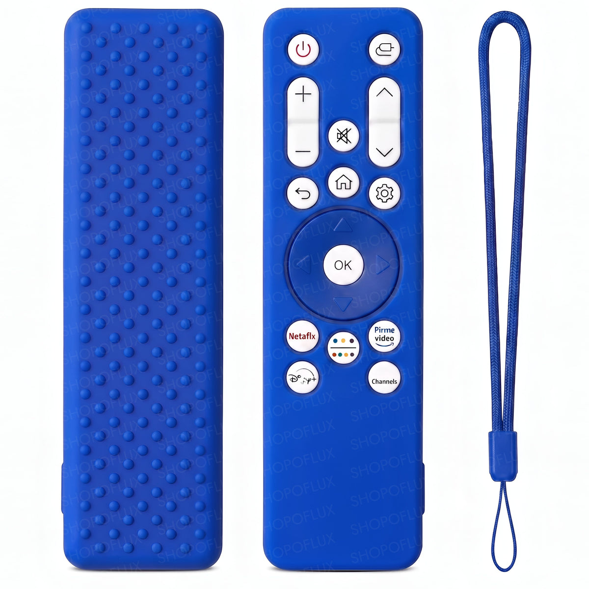 Blue silicone LG Smart Monitor Remote Cover