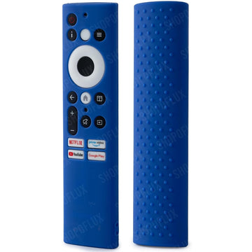 Shopoflux Silicone Cover case Compatible with Sansui Croma Haier Blaupunkt Motorola Smart Tv Remote Protective Case [Remote NOT Included] (Blue)
