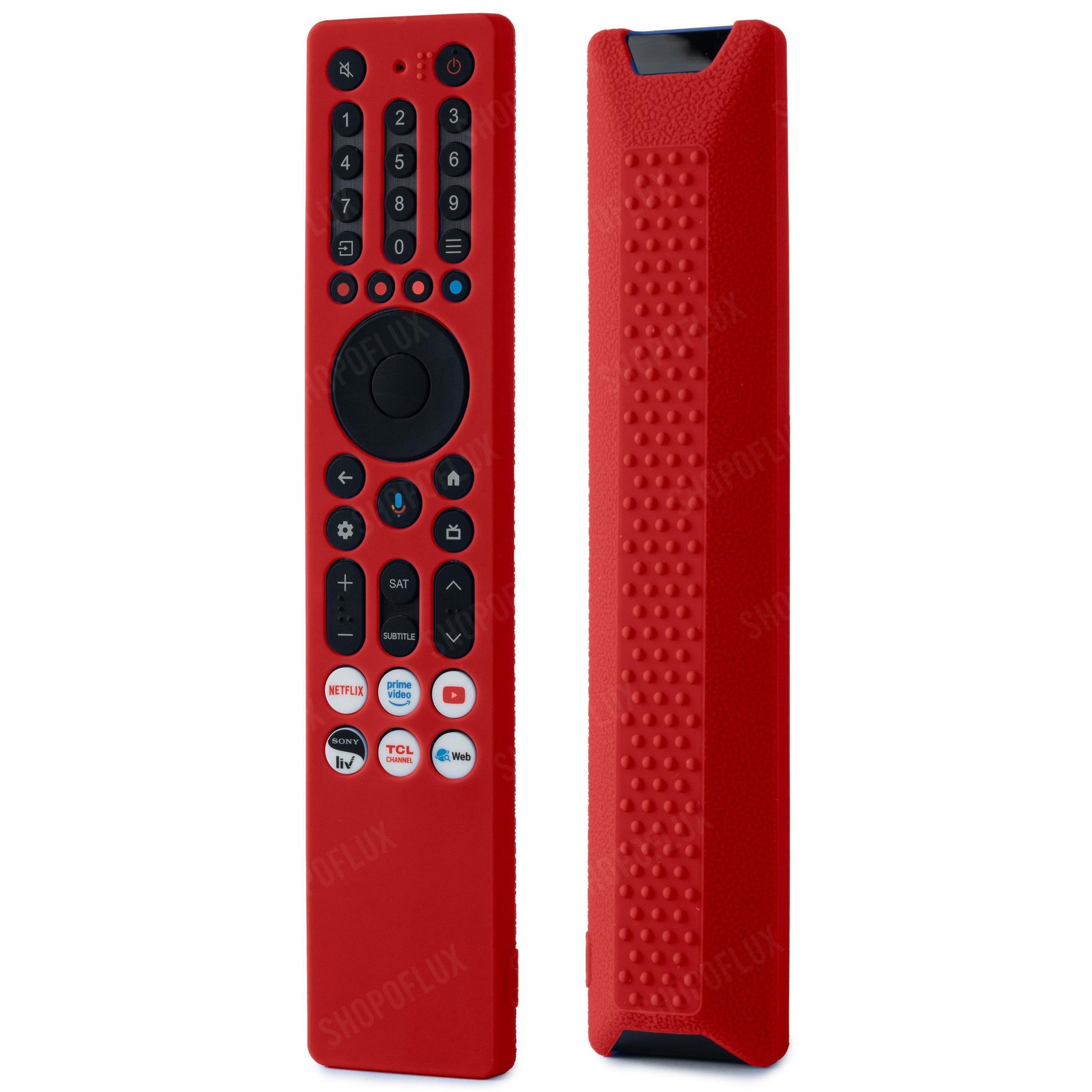 SHOPOFLUX Silicone TV Remote Cover Compatible with TCL Tv Remote RC833A 4K QLED Google TV Protective Case [Remote NOT Included] (Red) Shopoflux