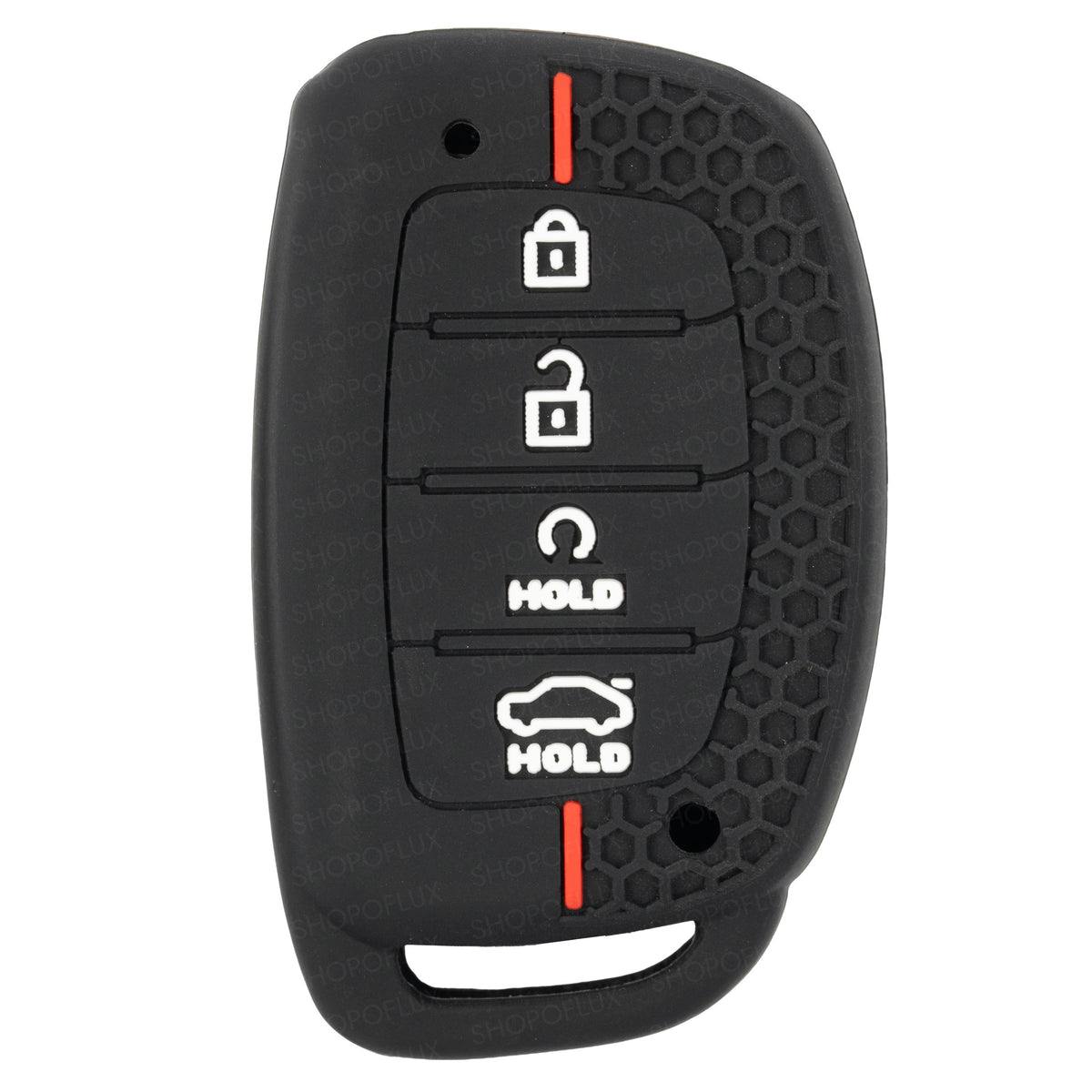 SHOPOFLUX Key Cover Compatible with Hyundai Alcazar and Creta ev Car 4 Button Smart Key