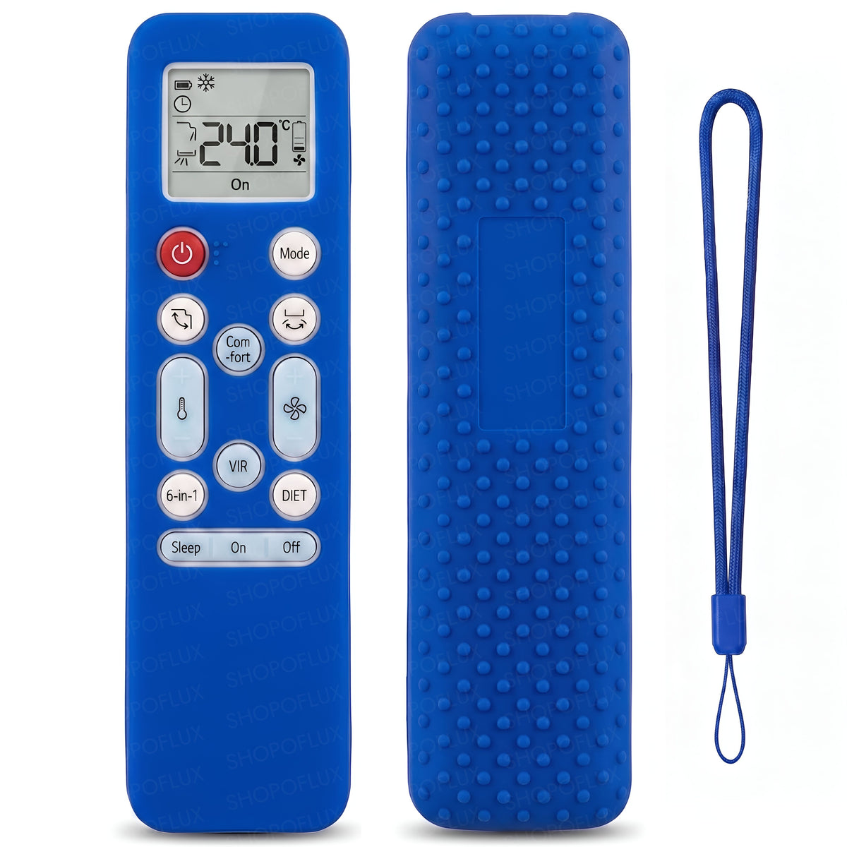 Blue silicone LG AC Remote Cover