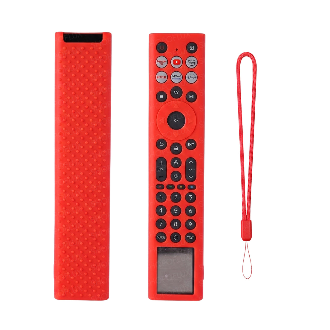 SHOPOFLUX Silicone TV Remote Cover Compatible with Hisense TV Remote [Remote NOT Included] (Red) Shopoflux