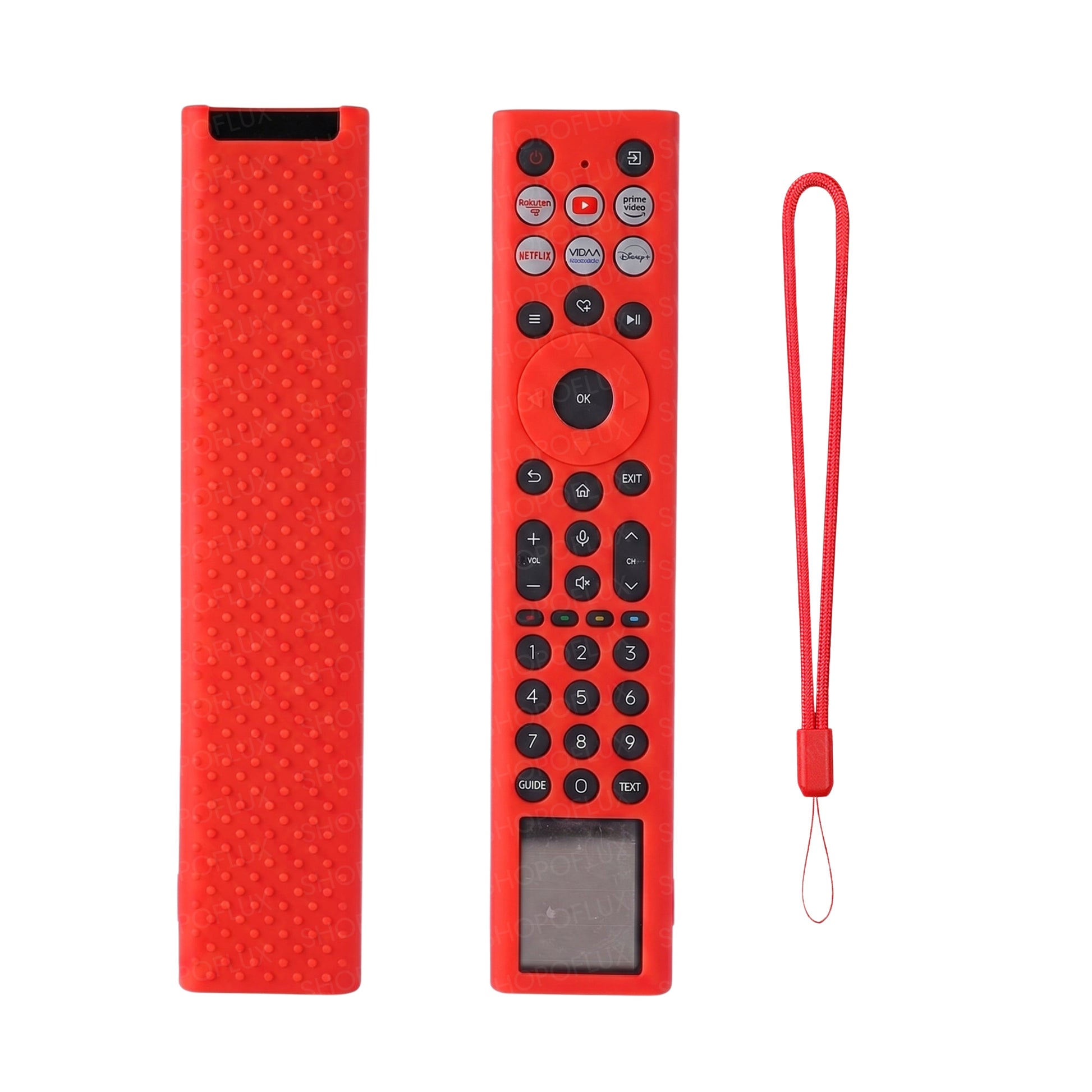 SHOPOFLUX Silicone TV Remote Cover Compatible with Hisense TV Remote [Remote NOT Included] (Red) Shopoflux