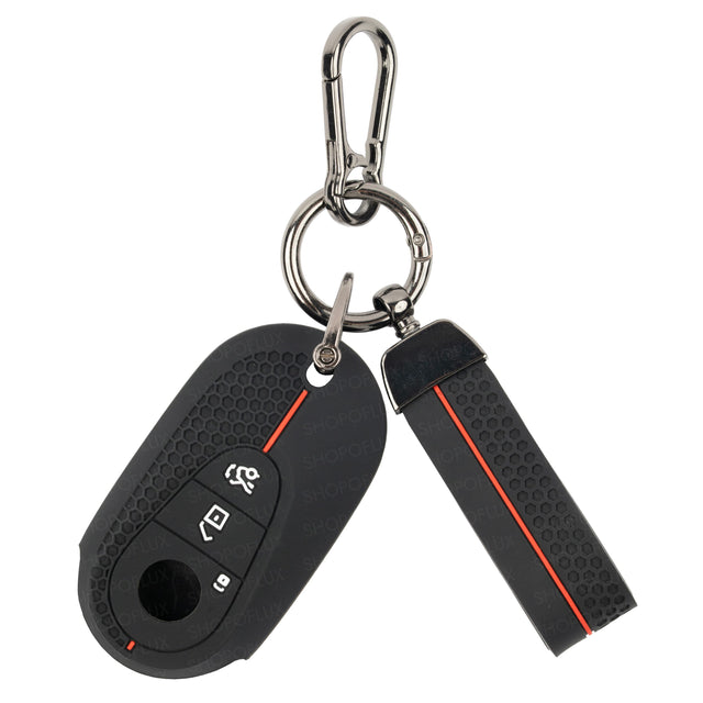 SHOPOFLUX Key Cover for Mercedes Benz S Class, G Class, E Class 3 Button Smart Key