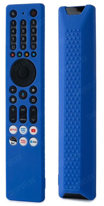 SHOPOFLUX Silicone TV Remote Cover Compatible with TCL Tv Remote RC833A 4K QLED Google TV Protective Case [Remote NOT Included] (Blue)