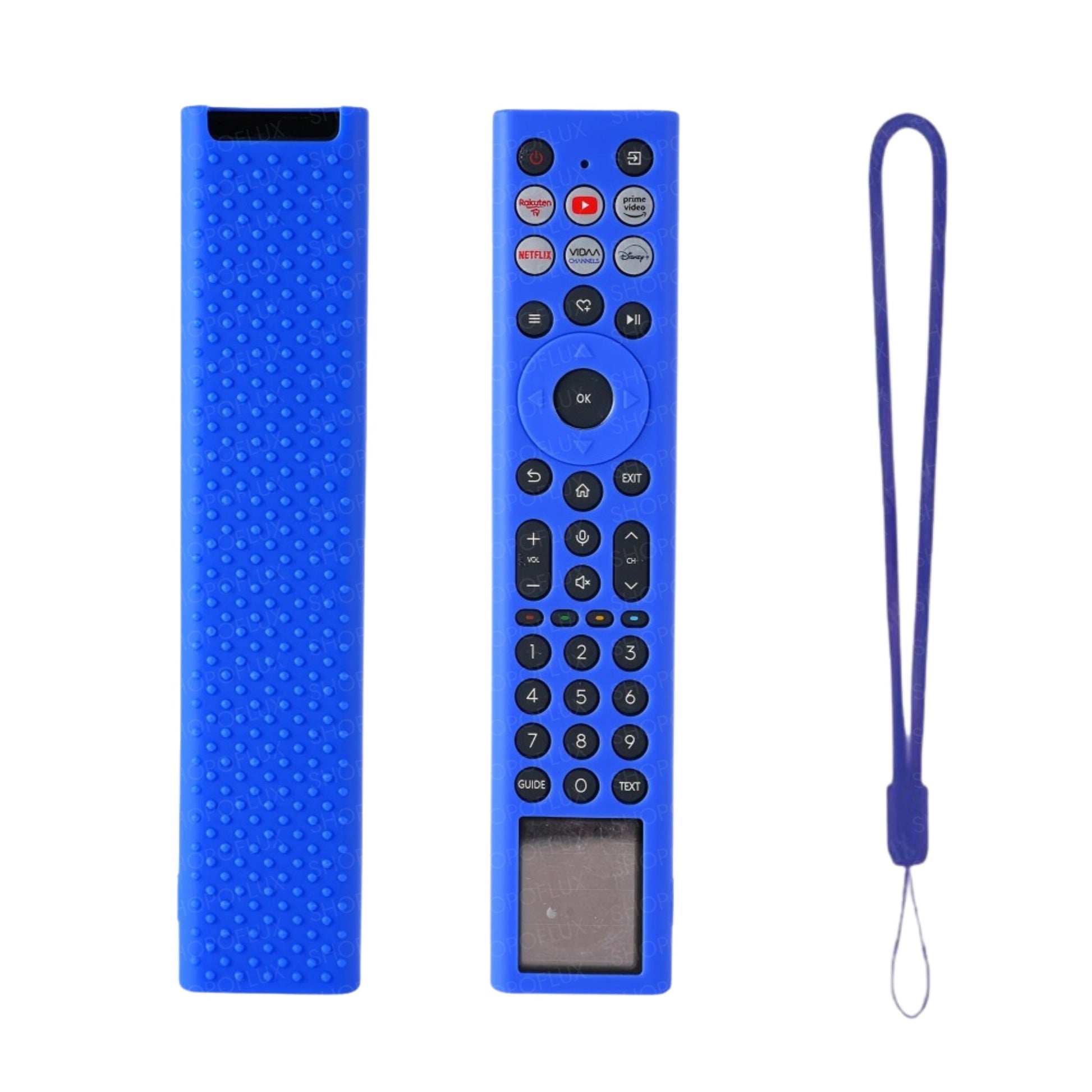 SHOPOFLUX Silicone TV Remote Cover Compatible with Hisense TV Remote [Remote NOT Included] (Blue) Shopoflux