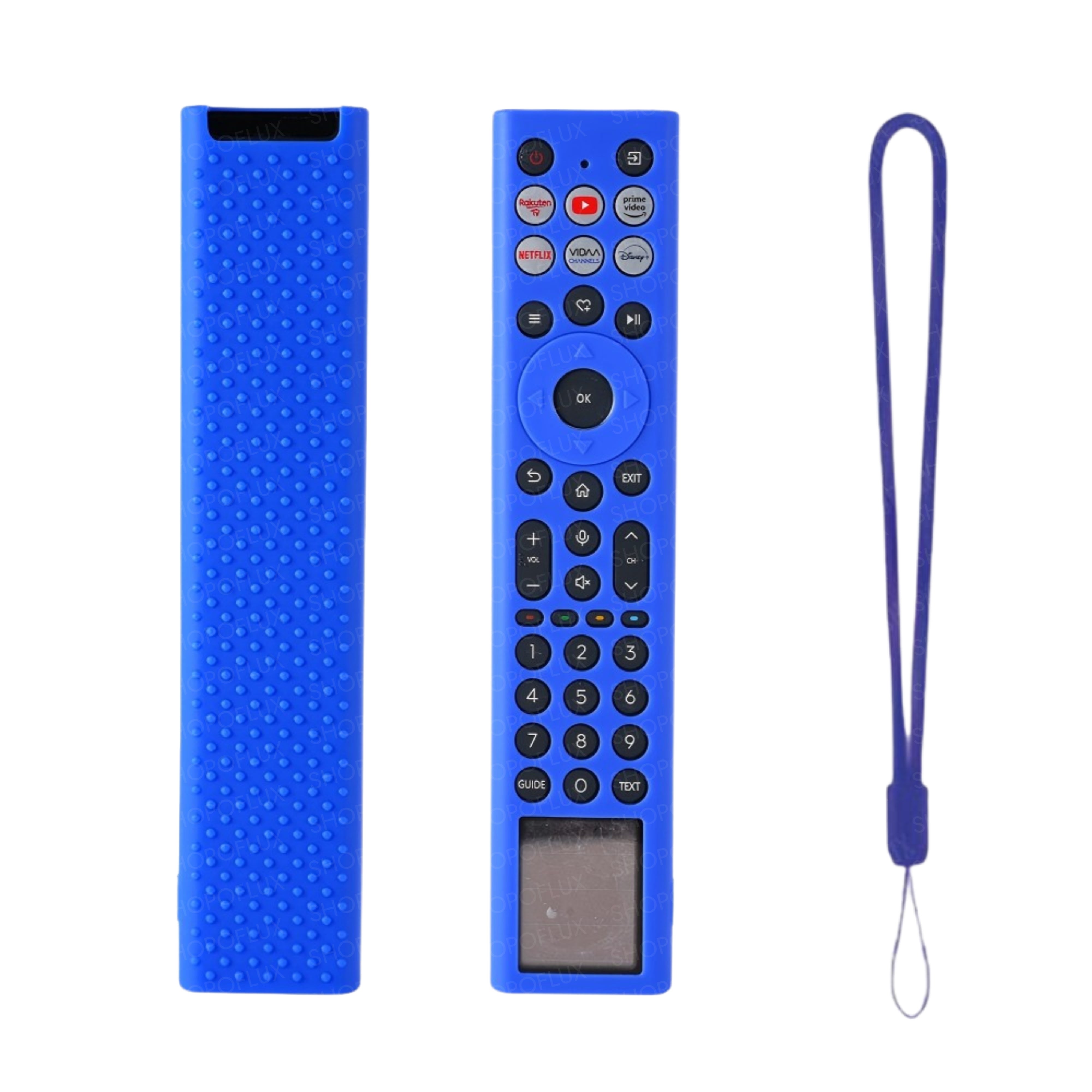 SHOPOFLUX Silicone TV Remote Cover Compatible with Hisense TV Remote [Remote NOT Included] (Blue) Shopoflux