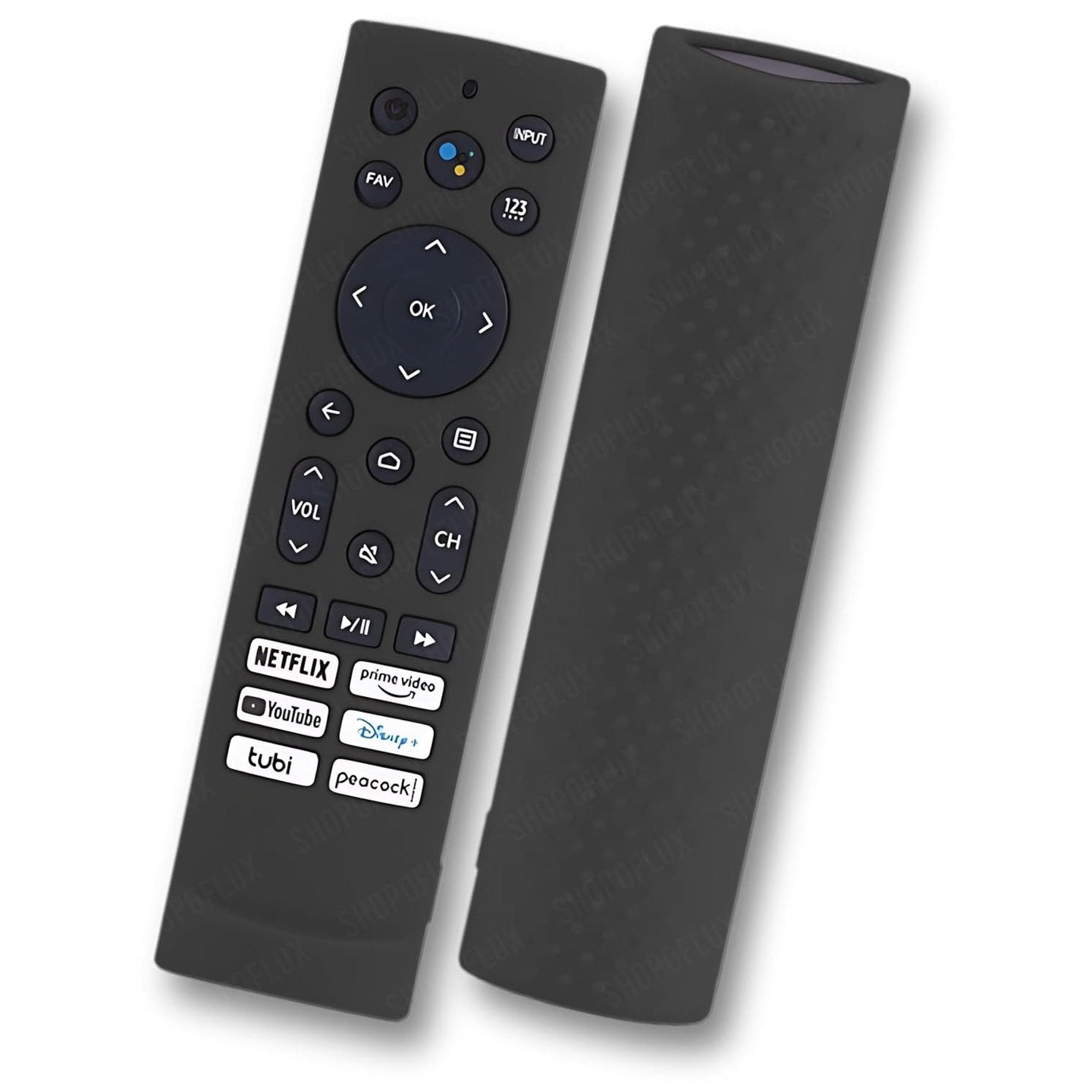Shopoflux Silicone TV Remote Cover Compatible with Hisense Smart TV Remote VU GloLED Series Tv Remote Cover [Remote NOT Included] (Black) Shopoflux