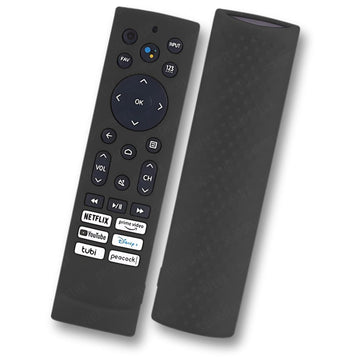 Shopoflux Silicone TV Remote Cover Compatible with Hisense Smart TV Remote VU GloLED Series Tv Remote Cover [Remote NOT Included] (Black)
