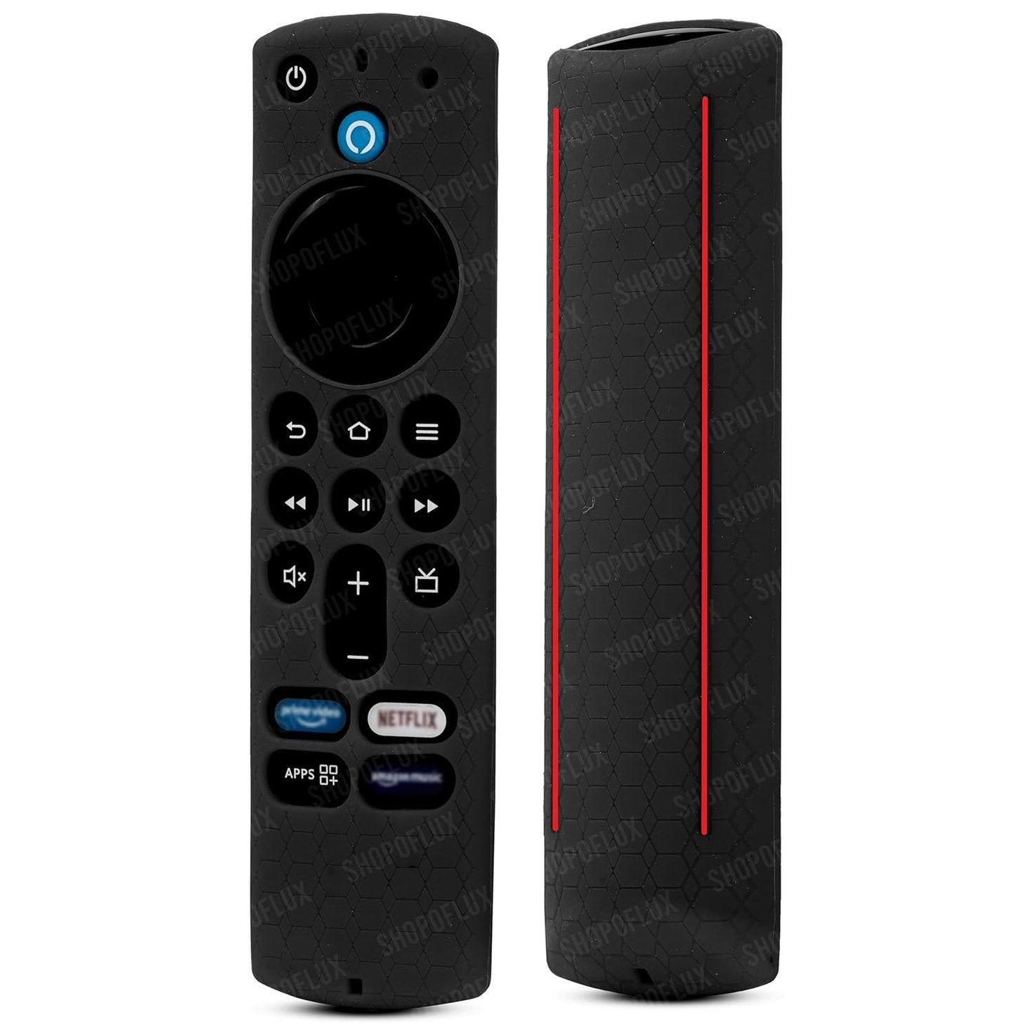 Shopoflux Silicone Remote Cover Compatible with Fire TV Stick (Black) Shopoflux