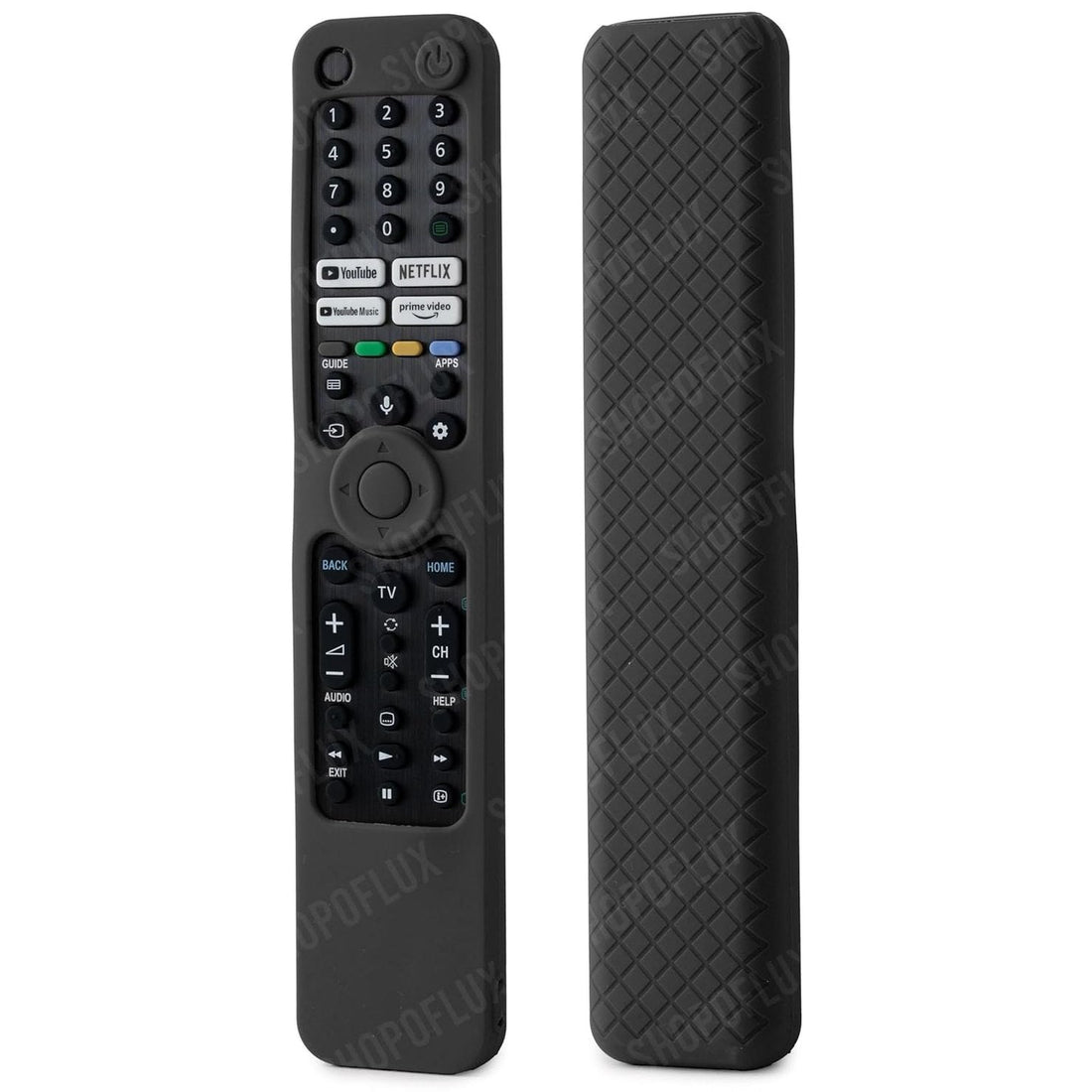 SHOPOFLUX Silicone Heavy Duty Armor Case Cover Compatible with Sony Smart Tv Voice Remote RMF-TX520P A80J X80J X85J X90J X95J Remote Cover [Remote NOT Included] (Black) Shopoflux