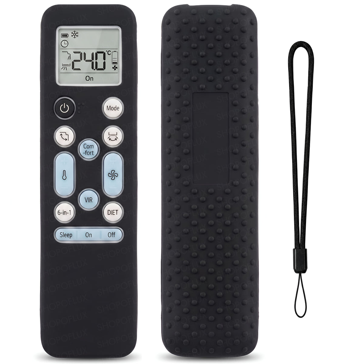 Black silicone LG AC Remote Cover