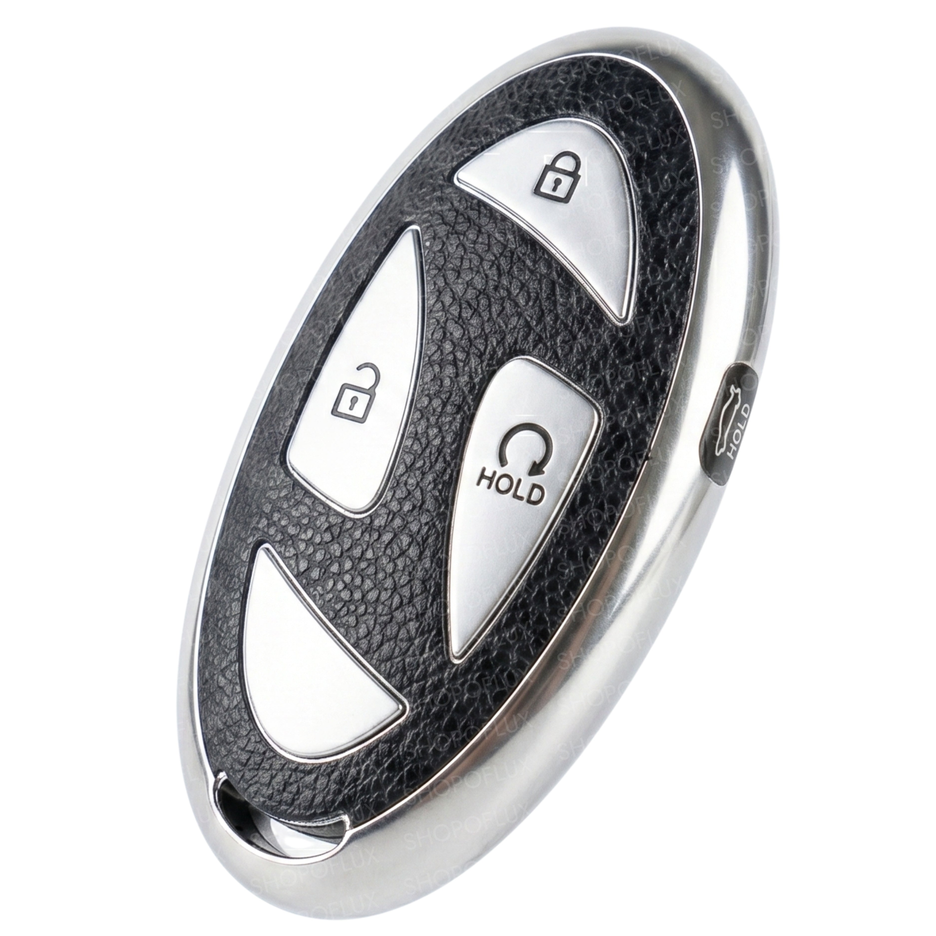 SHOPOFLUX TPU Leather Key Cover Compatible with Hyundai Venue 4 Button Smart Key
