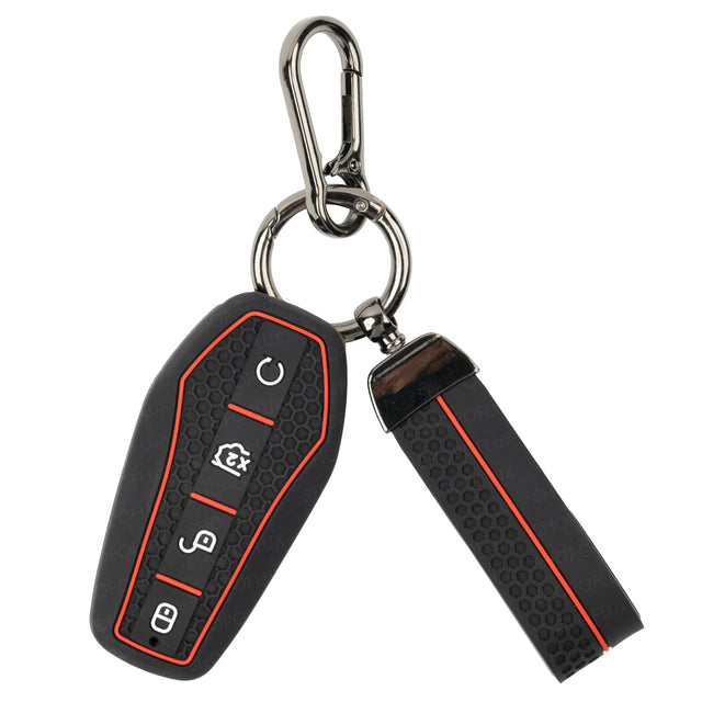 SHOPOFLUX Metal Car Key Cover Compatible for BYD Atto 3 - Black