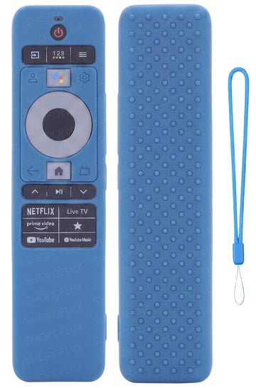 SHOPOFLUX Silicone TV Remote Cover Compatible with Haier TV Protective Case with Lanyard [Remote Not Included] (Blue)