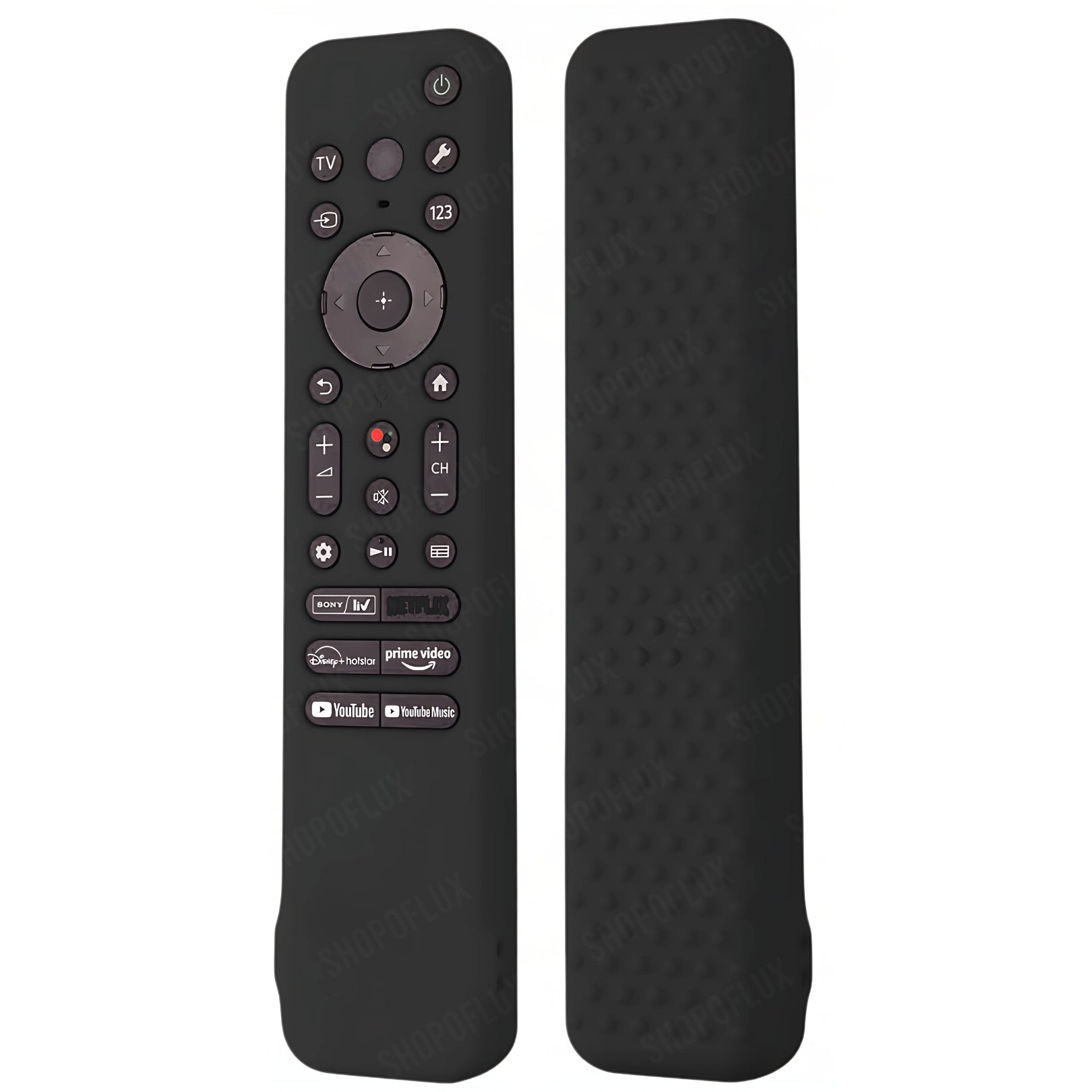 SHOPOFLUX Silicone TV Remote Cover Compatible with Sony Bravia Smart Tv Voice Remote Protective case (Black) Shopoflux