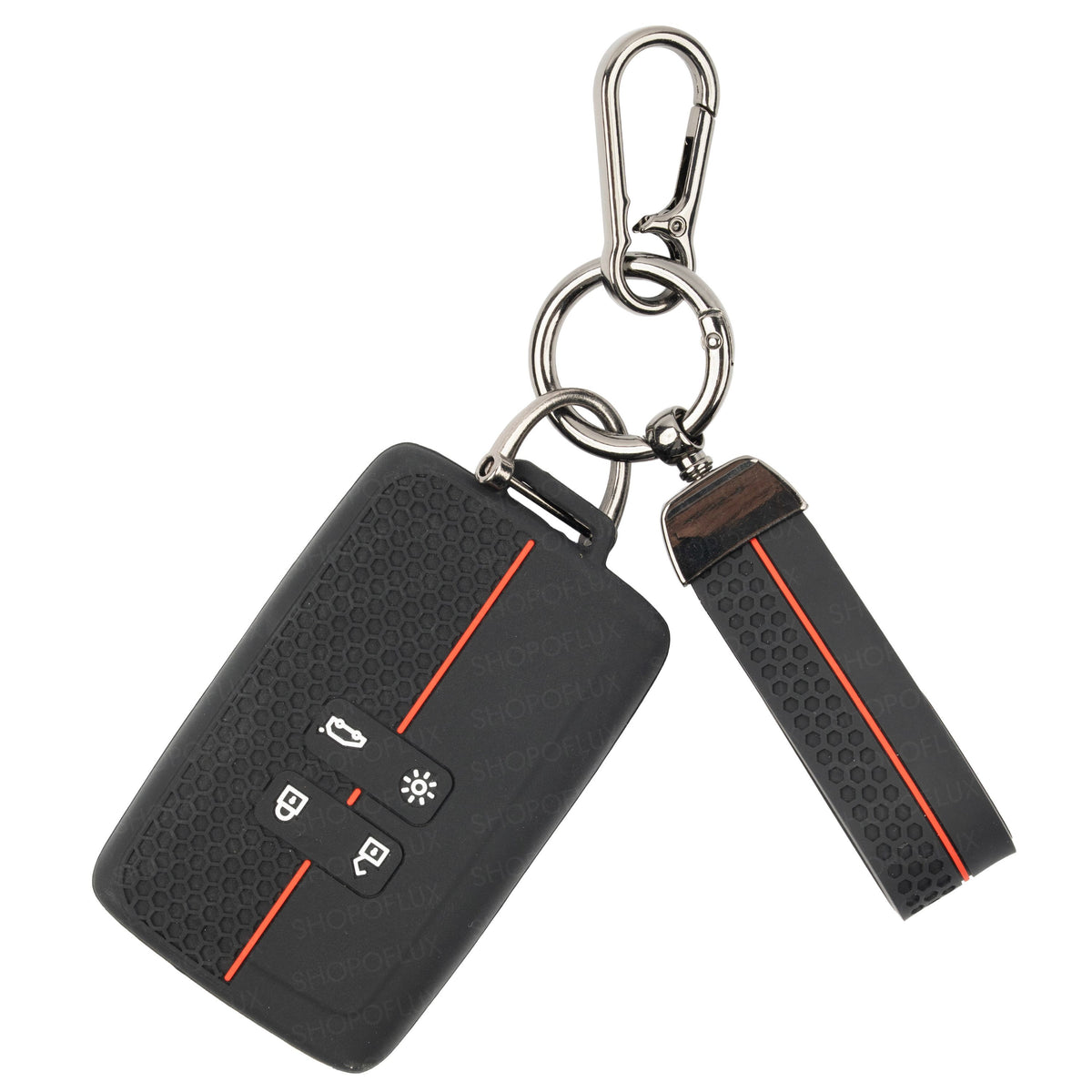 SHOPOFLUX Metal Key Cover Compatible with Renault Triber | Kiger | Duster | Gravite | Nissan Tekton 4 Button Smart Key