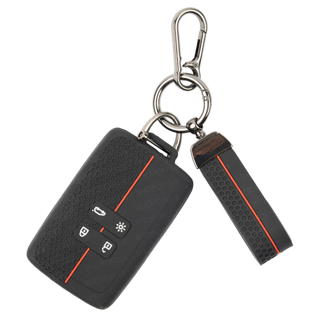 SHOPOFLUX Metal Key Cover Compatible with Renault Triber | Kiger | Duster | Gravite | Nissan Tekton 4 Button Smart Key