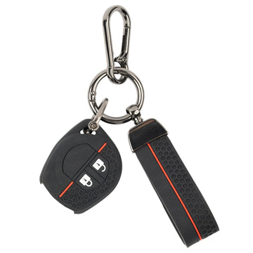 SHOPOFLUX Metal Key Cover Compitable For Suzuki Swift | Ertiga | Wagonr | Celerio | Swift Dzire | Alto | Fronx | Breza | S Presso | Ignis 2 Button Remote Key