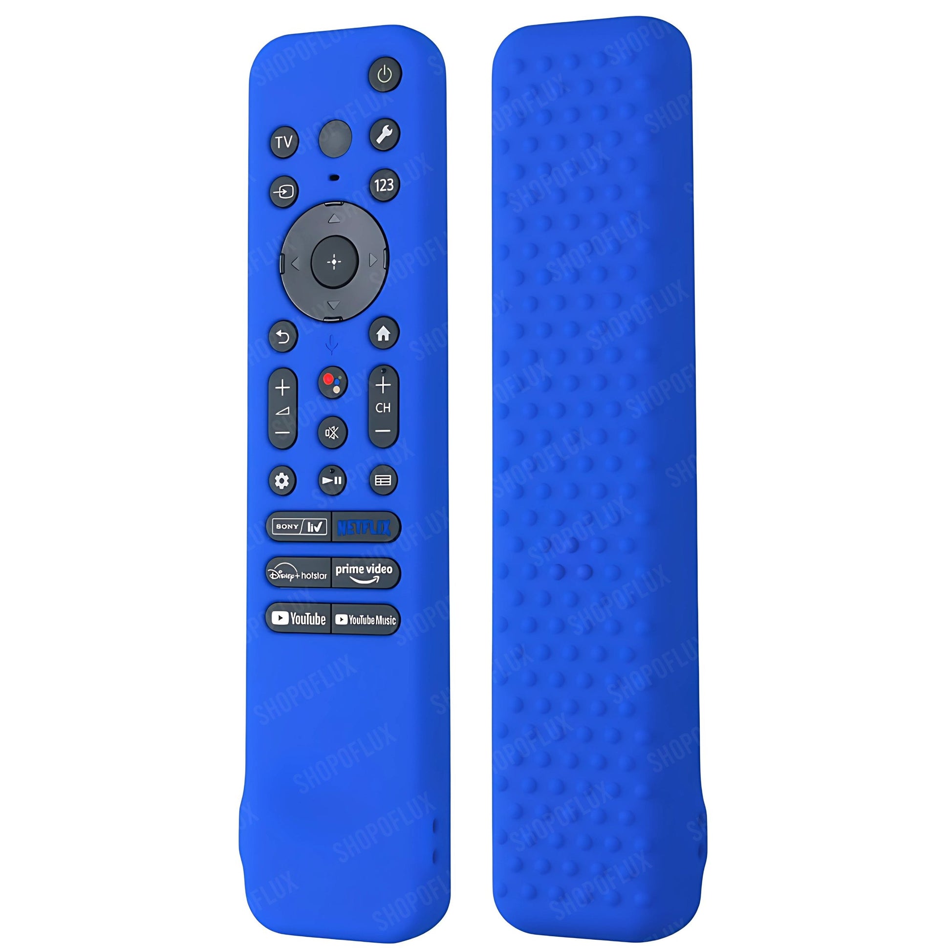 SHOPOFLUX Silicone TV Remote Cover Compatible with Sony Bravia Smart Tv Voice Remote Protective case (Blue) (Copy) Shopoflux