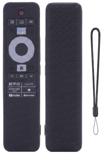 SHOPOFLUX Silicone TV Remote Cover Compatible with Haier TV Protective Case with Lanyard [Remote Not Included] (Black)