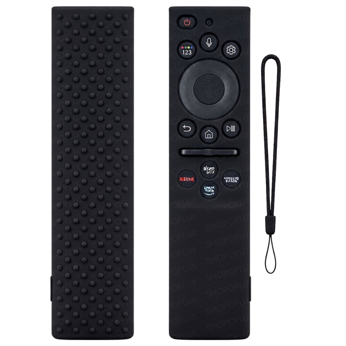 SHOPOFLUX Silicone Tv Remote Cover Compatible with Samsung Smart Tv Remote Without Sollar [Remote NOT Included] (Black)