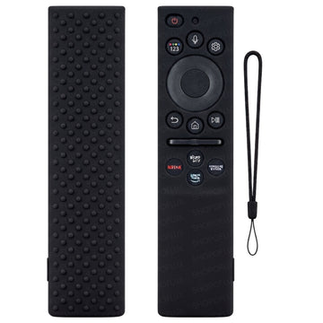 SHOPOFLUX Silicone Tv Remote Cover Compatible with Samsung Smart Tv Remote Without Sollar [Remote NOT Included] (Black)