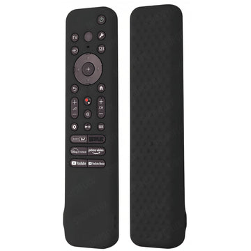 SHOPOFLUX Silicone TV Remote Cover Compatible with Sony Bravia Smart Tv Voice Remote Protective case (Black) Shopoflux