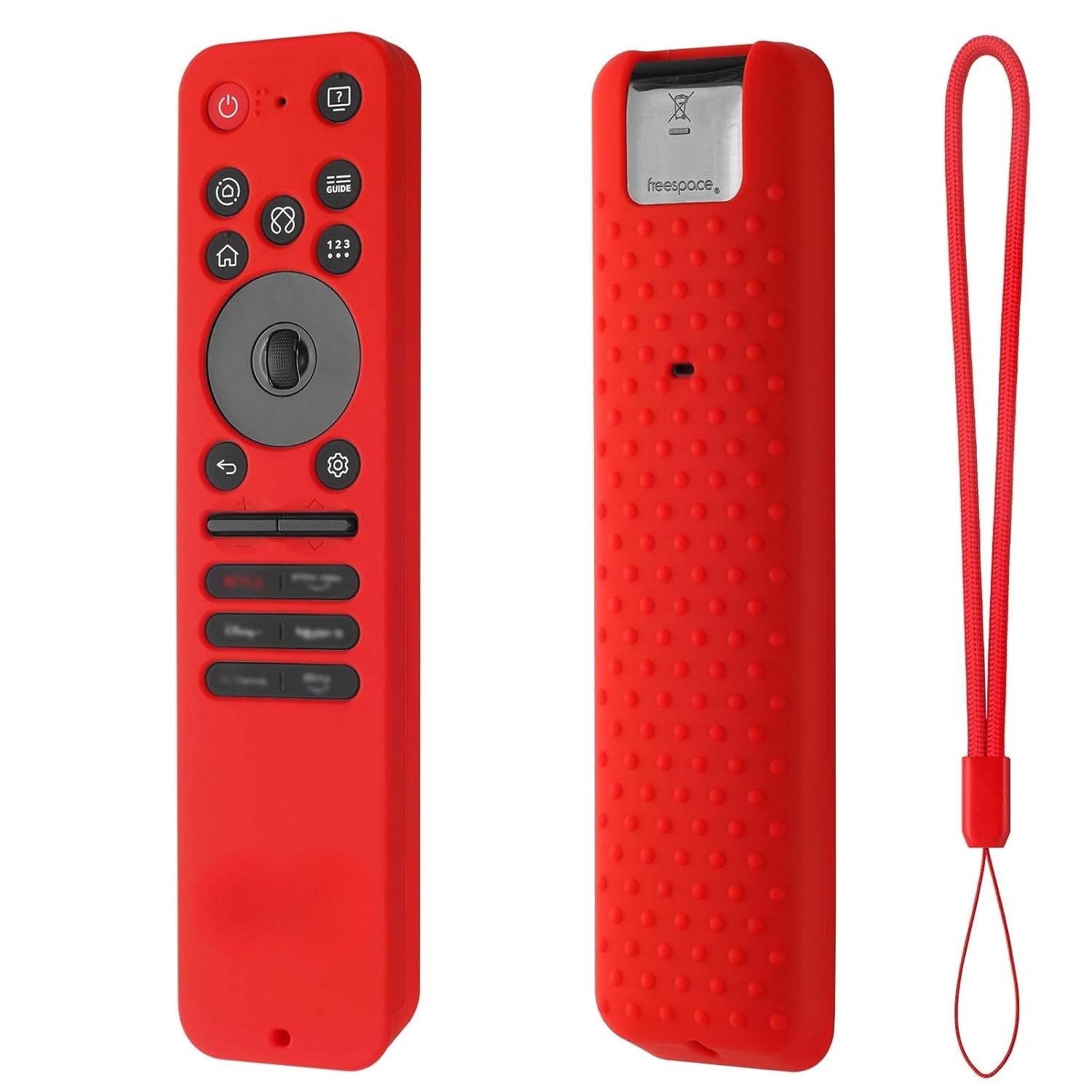 Shopoflux Silicone Tv Remote Cover Compatible with LG Smart TV Remote LG MR25GA Full Wrap Protective Case [Remote NOT Included] (RED) Shopoflux