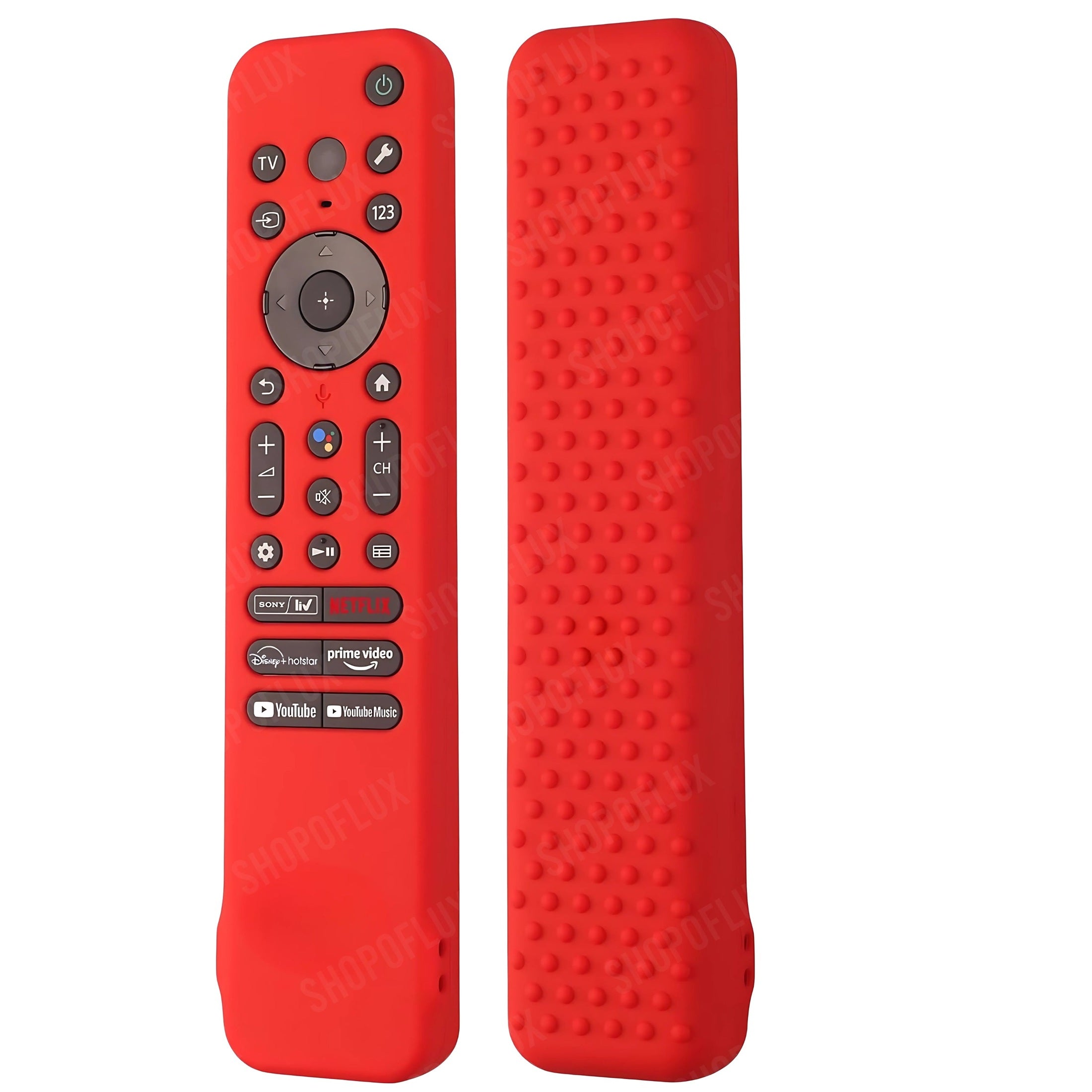 SHOPOFLUX Silicone TV Remote Cover Compatible with Sony Bravia Smart Tv Voice Remote Protective case (RED) (Copy) Shopoflux